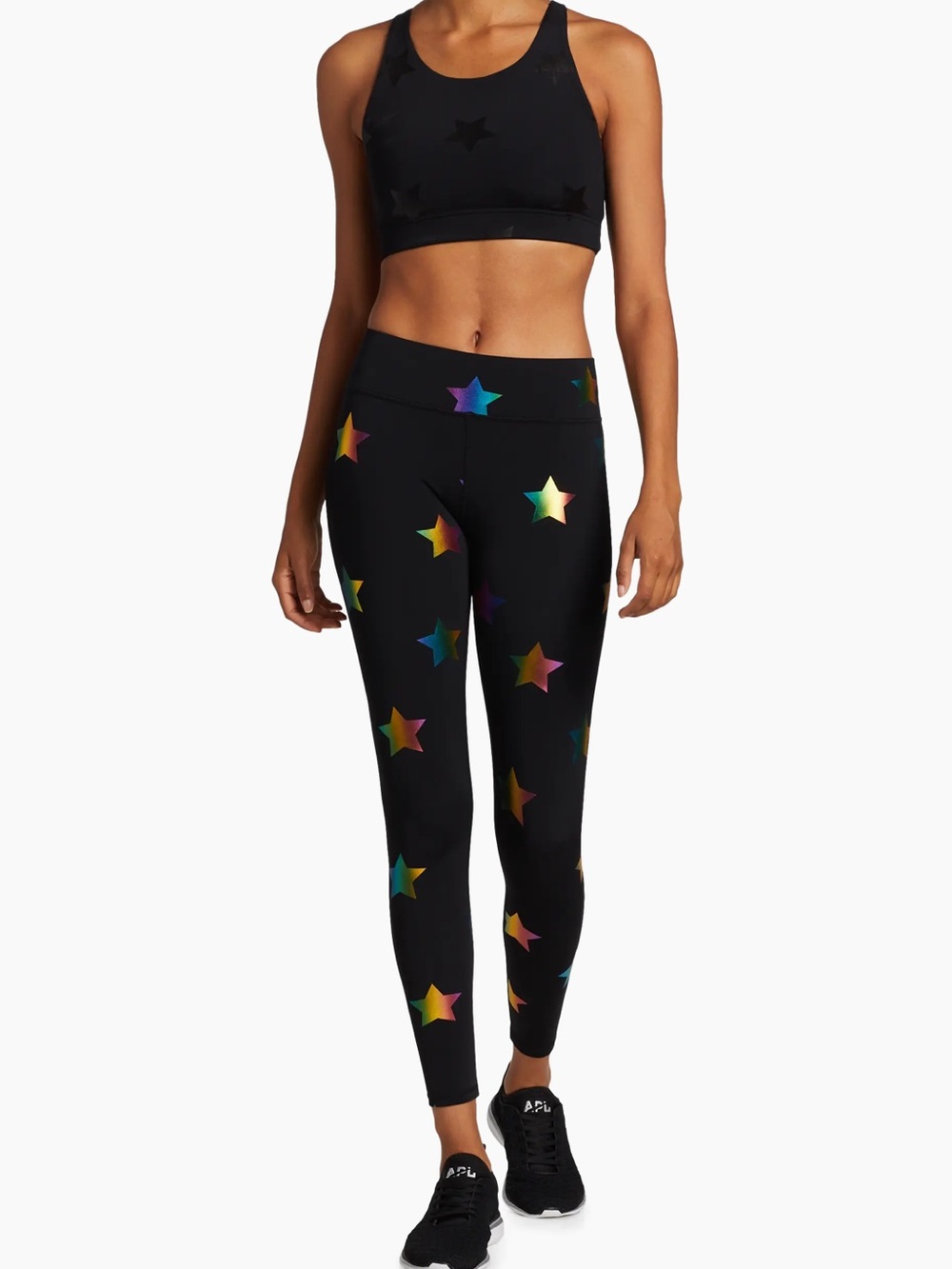 TEREZ Rainbow Foil Star Leggings